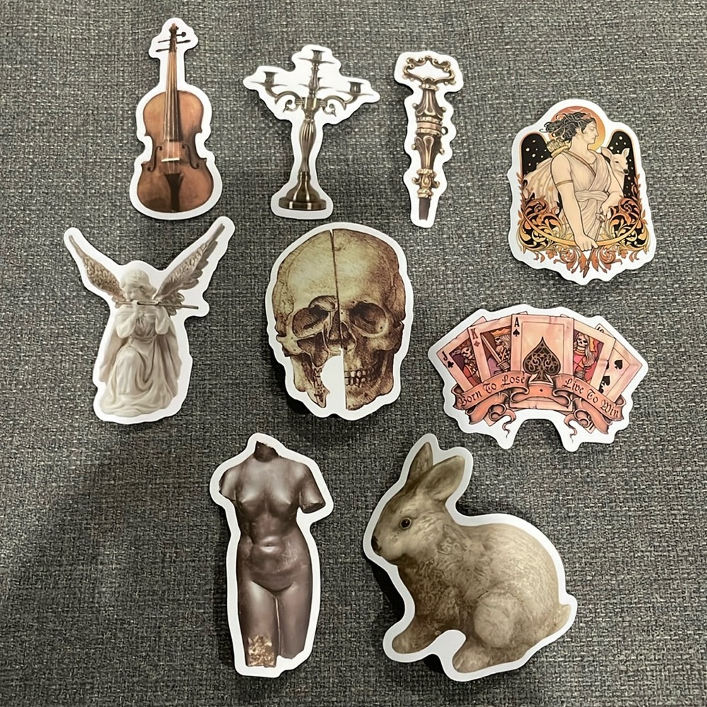 Antique Vintage looking Stickers for your planner Stanley Cups Drinking Tumbler